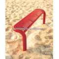 Outdoor backless metal beach bench seat